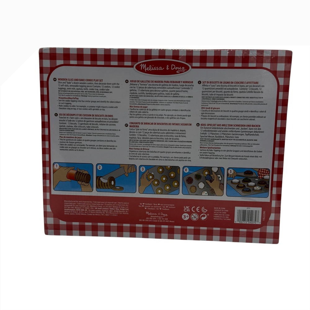 Melissa & Doug Wooden Slice and Bake Cookie Play Set‎ 29 Pcs Kitchen Toy 4074 - Picture 3 of 5